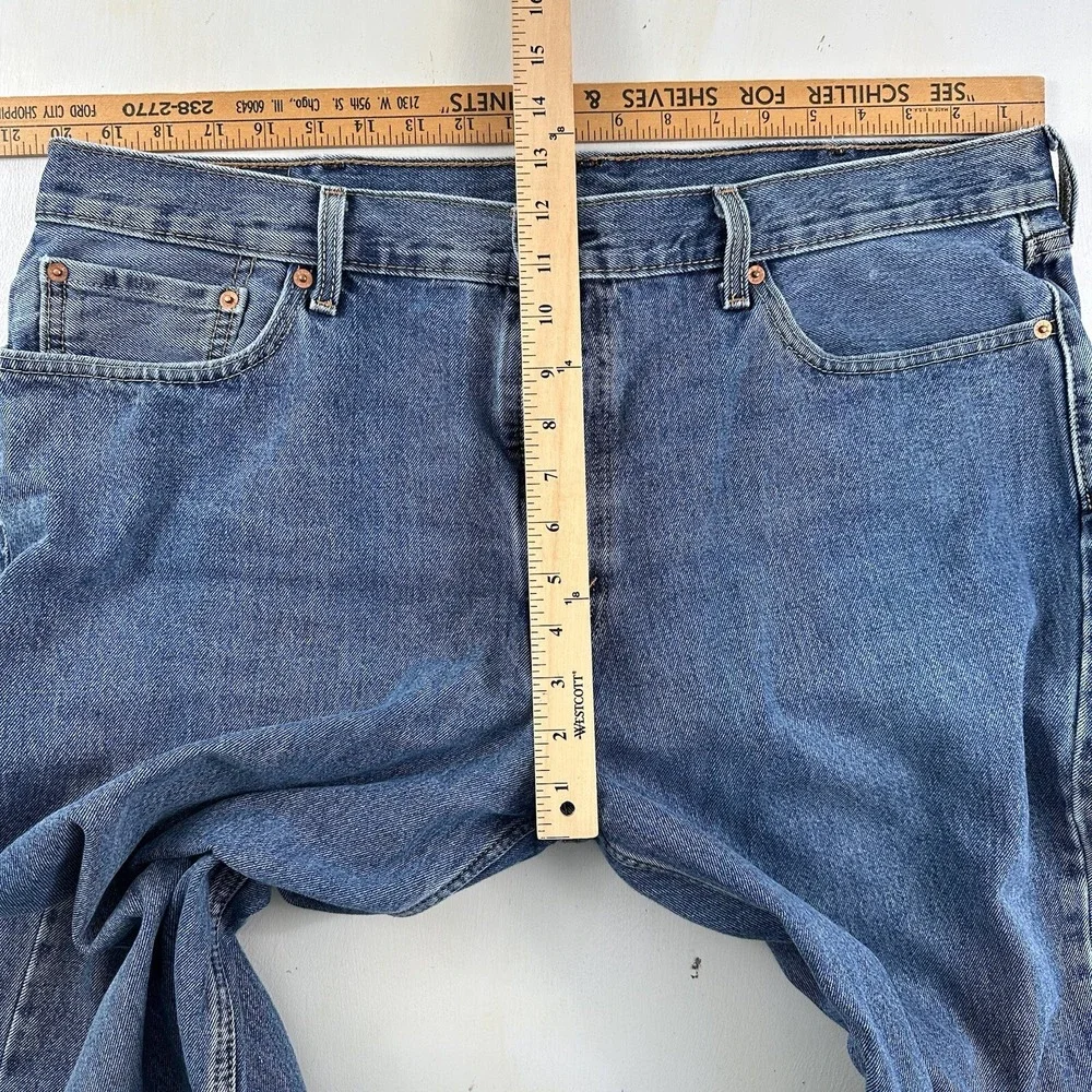 Levi's Mens 40x32 550 Blue Jeans Relaxed Straight Cotton‎ Denim Medium Wash EUC